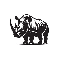rhino vector silhouette clip art logo design illustration
