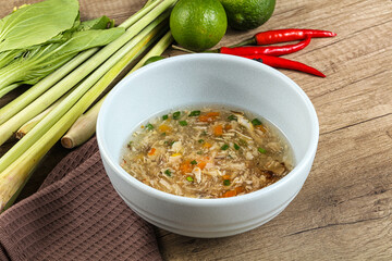 Asian gourmet crab soup with spices