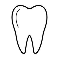 Line art of oral diagnostic film – simple vector of dental scan
