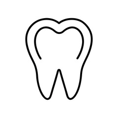 Outline icon of dental X-ray film – modern vector for dentistry and diagnostics