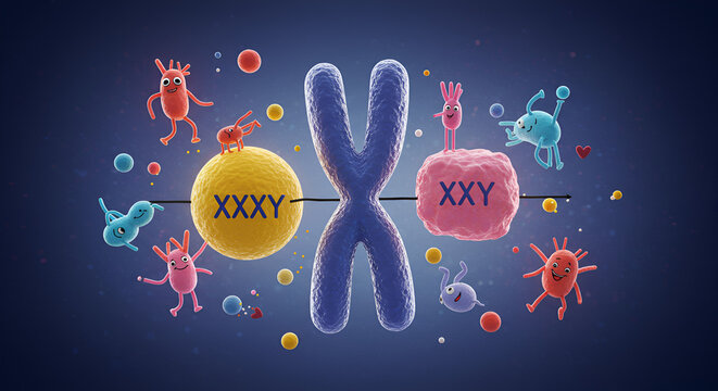 Klinefelter Syndrome XXY Chromosome Configuration