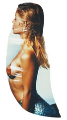 Naklejka premium PNG Mermaid photography clothing swimwear.