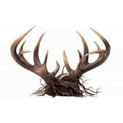 Surreal Deer Antlers Rooted in Earth - Symbolic Nature Image