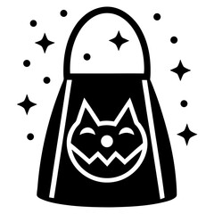 Trick-or-treat-bag Halloween vector graphic for spooky shirts, posters, crafts, and decor.