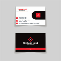 Red and White Creative Business Card Design Template