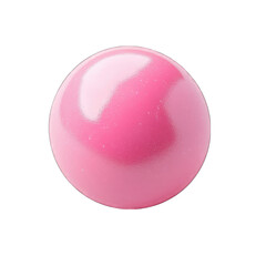 Obraz premium Shiny Pink Sphere, 3D Render, isolated on transparent background