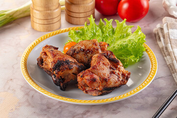 Hot Grilled chicken thigh barbecues