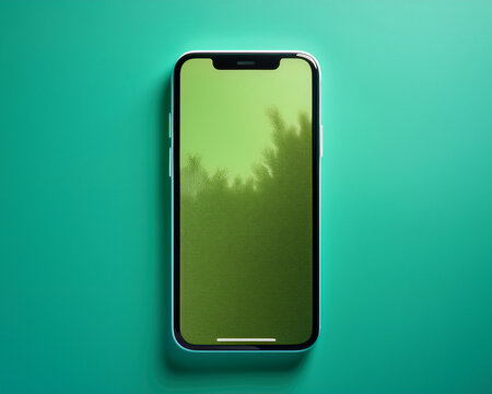 OnePlus 12 with dual-screen display, centered on mint green background,