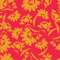 Ditsy style background of small flowers.Stock vector for printing on surfaces and web design.