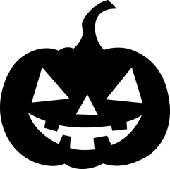 Jack-o'-Lantern: A classic spooky season image featuring a carved pumpkin with a grinning face and a distinctive stem in a silhouetted look.