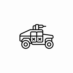armored vehicle icon sign vector