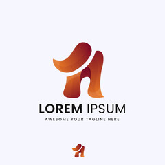Modern H Letter Logo Design Abstract 3D Gradient Symbol for Branding