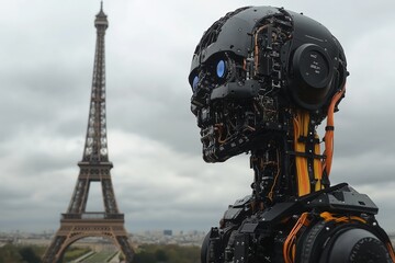 Rusty Robot and Eiffel Tower