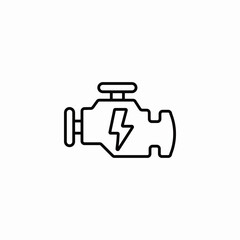 car engine icon sign vector