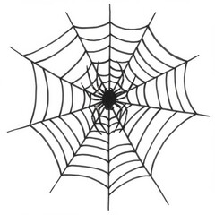 Obraz premium Black and White Spiderweb Drawing Illustration