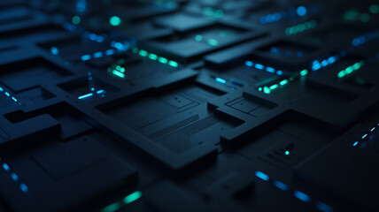 Electronic Circuit Board with Integrated Microprocessor Components