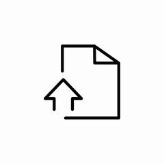 document arrow up icon sign vector