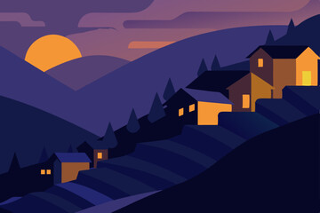 Naklejka premium vector illustration of a castle