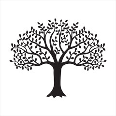 vector tree silhouette