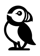 Obraz premium Puffin Black Icon Logo