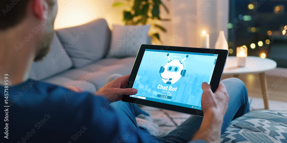 Poster chatbot software application for brisk online business that automatically reply to customer question