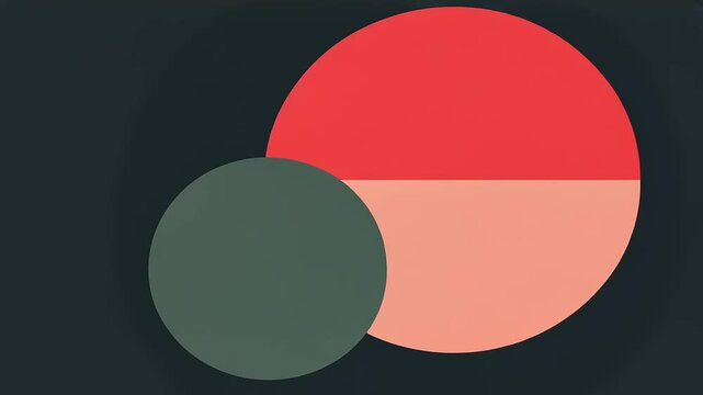 Two overlapping circles in complementary colors