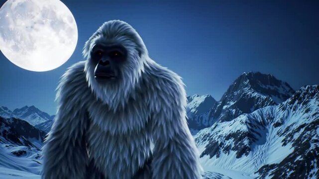 A yeti in the arctic