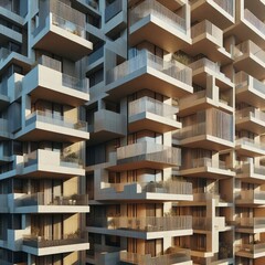 Recessed Balcony Space Balconies set back within the building vo