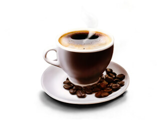 Obraz premium cup of coffee with beans