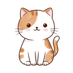 Obraz premium Cute Cartoon Cat Illustration