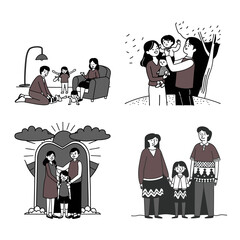 vector illustration of a family