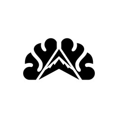 mountain brain modern logo