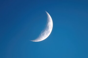 waxing crescent moon in blue sky --ar 3:2 --v 7 Job ID: c15de5a2-715c-4fca-aa4d-17758b33338d