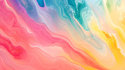 Obraz premium Vibrant color swirls abstract art digital creation contemporary close-up artistic expression