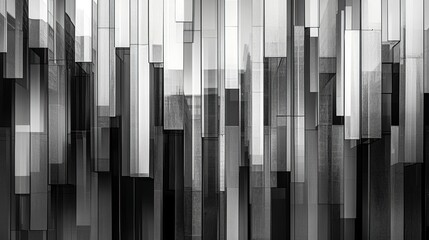 Obraz premium Tall office building facade with alternating glass panels, abstract composition capturing the rhythm and symmetry of modern architecture. 