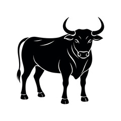 Bull Vector Silhouette Graphic Design