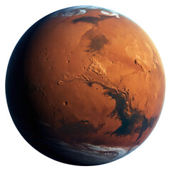 Naklejka premium planet mars isolated on transparent background