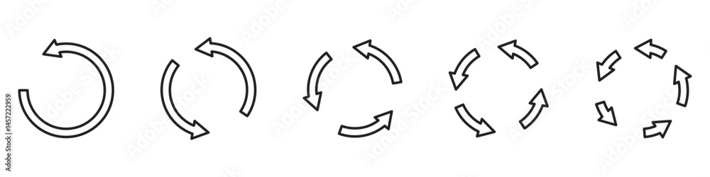 Poster refresh icon vector. green recycle vector icon symbol. repeat and reload icons set and arrow rotatio