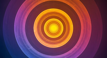 Circular 3D tunnel with glowing edges