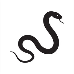 Fototapeta premium garter snake silhouette black Vector