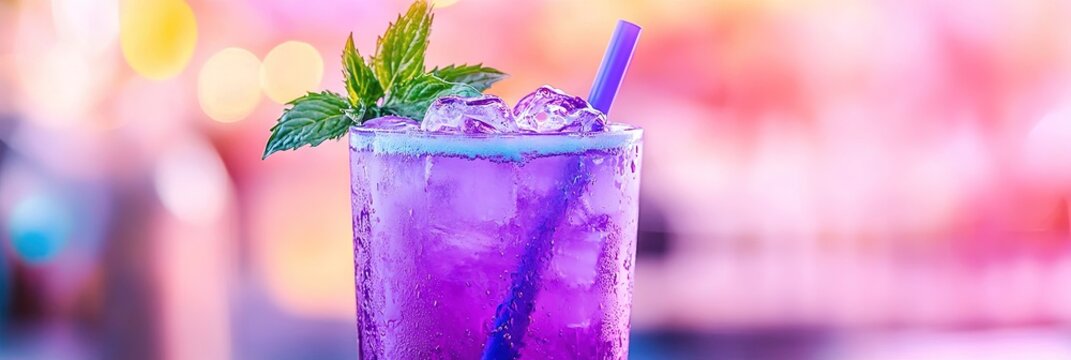 photo of delicious purple soda 
