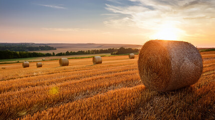 Strohballen auf dem Feld