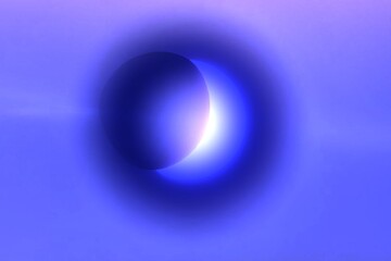 purple blue gradient blur glowing moon eclipse light flare 