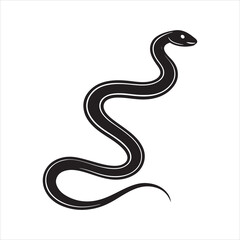 Fototapeta premium garter snake silhouette black Vector