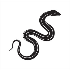 Fototapeta premium garter snake silhouette black Vector
