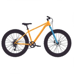 Orange and Blue Fat Tire Mountain Bike
