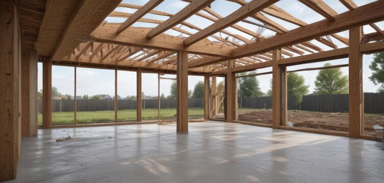 Modern home extension framing, new construction ,  property,  siding