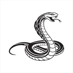 Fototapeta premium garter snake silhouette black Vector