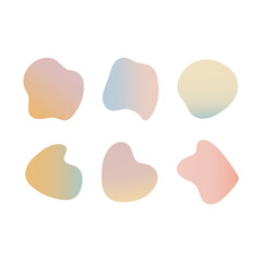 Soft Blobs Pastel Vector Set. Gentle pastel blobs with soft, organic shapes. Perfect for modern abstract designs, web graphics, and minimal print layouts.