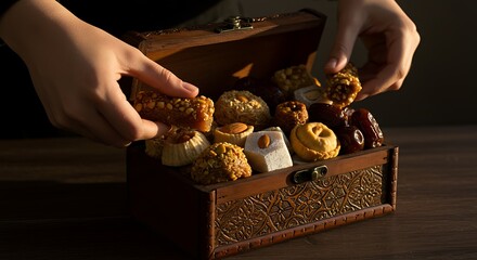 Buy arabic sweets online delicious middle eastern desserts in a wooden box